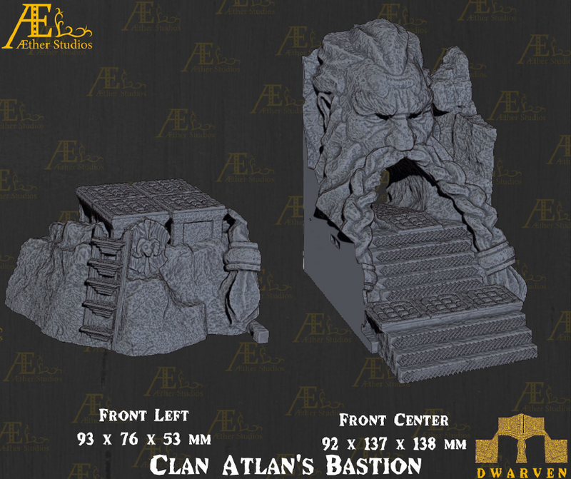 Clan Atlans Bastion- Pathfinder - Dungeons & Dragons - RPG - Tabletop-Terrain - 28 mm / 1"- Aether Studios