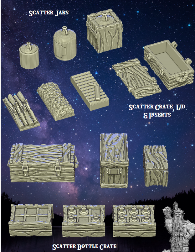 Aethertowne Cargo and Goods - Pathfinder - Dungeons & Dragons - RPG - Tabletop-Terrain - 28 mm / 1"- Aether Studios