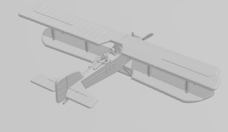 Breguet XIV - WWI Two Seaters - 1/144 Scale - wargame3d