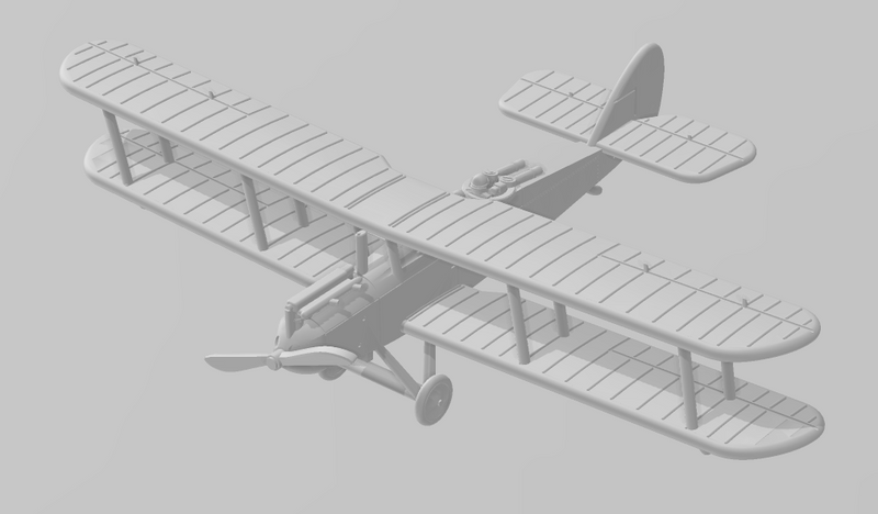 De Havilland Airco DH9 - WWI Two Seaters - 1/144 Scale - wargame3d