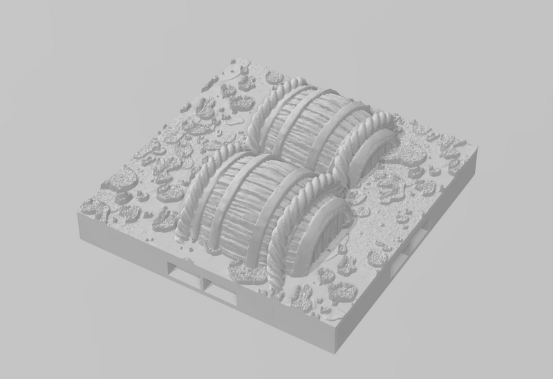 Barrel Bridges - Pathfinder - Dungeons & Dragons - RPG - Tabletop-Terrain - 28 mm / 1"- Aether Studios