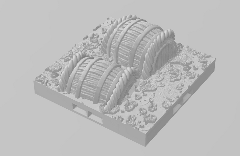 Barrel Bridges - Pathfinder - Dungeons & Dragons - RPG - Tabletop-Terrain - 28 mm / 1"- Aether Studios