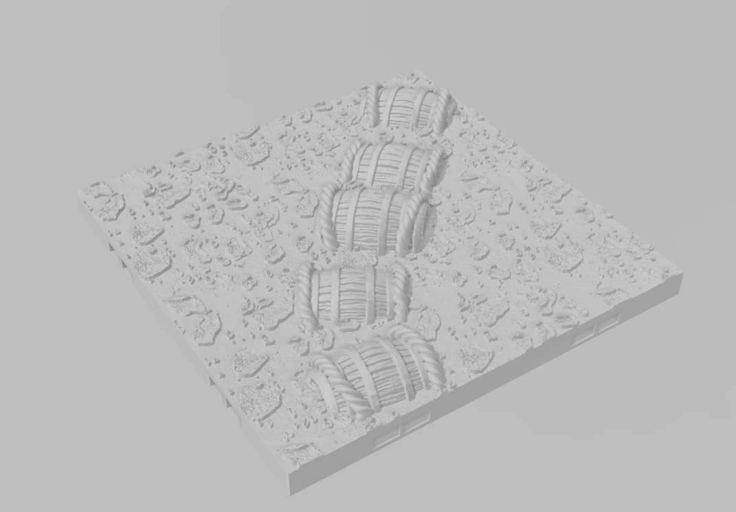 Barrel Bridges - Pathfinder - Dungeons & Dragons - RPG - Tabletop-Terrain - 28 mm / 1"- Aether Studios