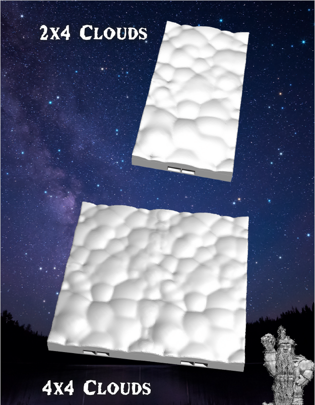 Cloud Tiles - Pathfinder - Dungeons & Dragons - RPG - Tabletop-Terrain - 28 mm / 1"- Aether Studios