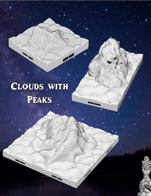 Cloud Tiles - Pathfinder - Dungeons & Dragons - RPG - Tabletop-Terrain - 28 mm / 1"- Aether Studios