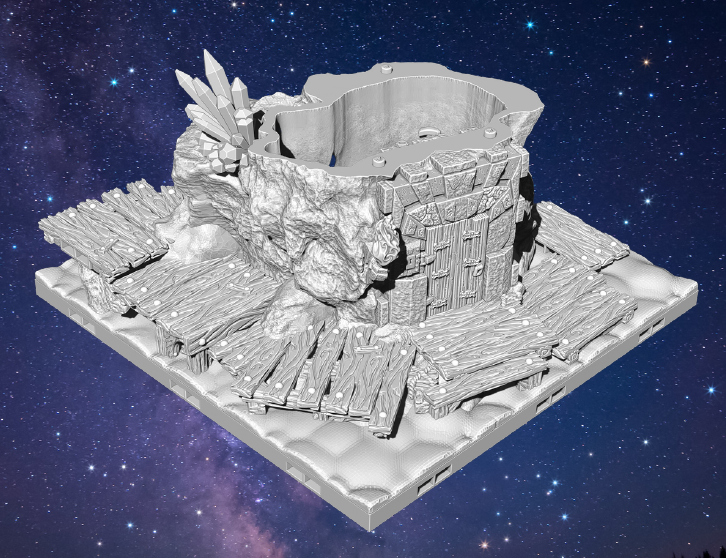 Crystal Peak Mine - Pathfinder - Dungeons & Dragons - RPG - Tabletop-Terrain - 28 mm / 1"- Aether Studios