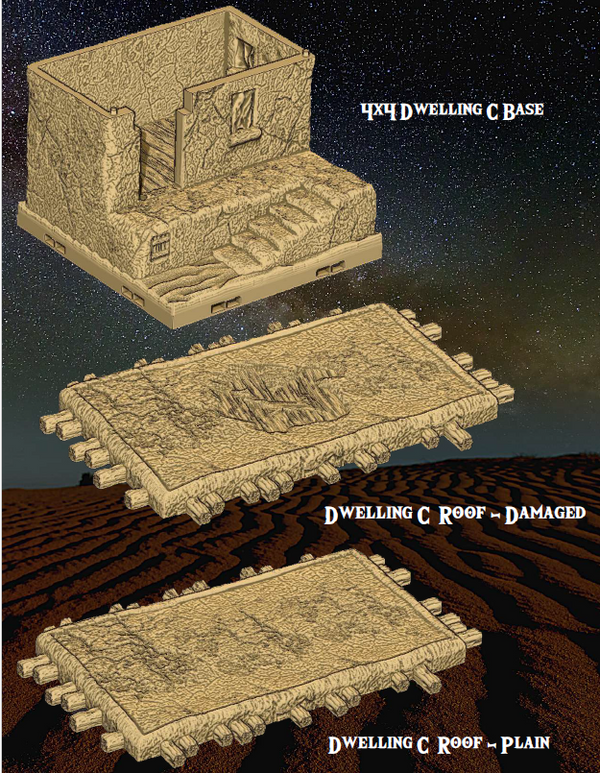 Desert Dwellings - Pathfinder - Dungeons & Dragons - RPG - Tabletop-Terrain - 28 mm / 1"- Aether Studios