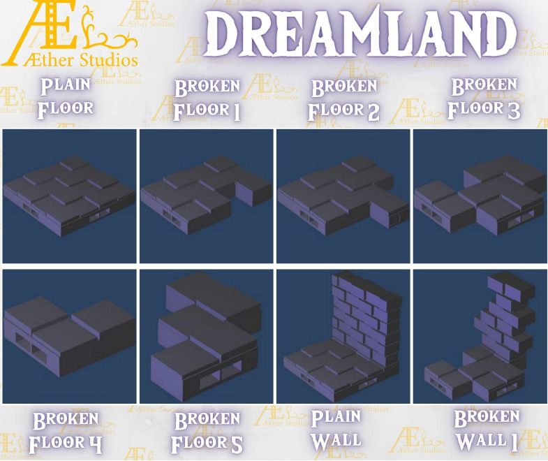 Dreamland Part 1 - Pathfinder - Dungeons & Dragons - RPG - Tabletop-Terrain - 28 mm / 1"- Aether Studios