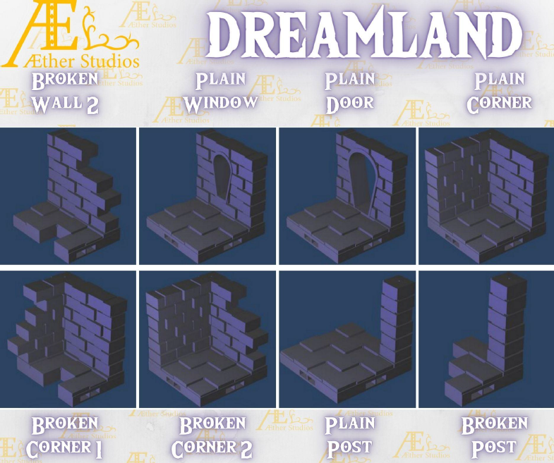 Dreamland Part 1 - Pathfinder - Dungeons & Dragons - RPG - Tabletop-Terrain - 28 mm / 1"- Aether Studios