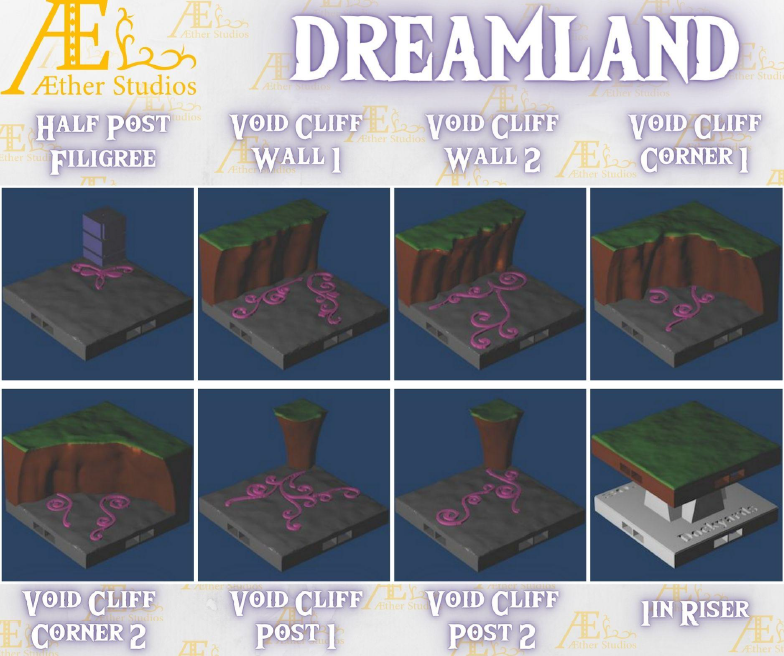 Dreamland Part 2 - Pathfinder - Dungeons & Dragons - RPG - Tabletop-Terrain - 28 mm / 1"- Aether Studios