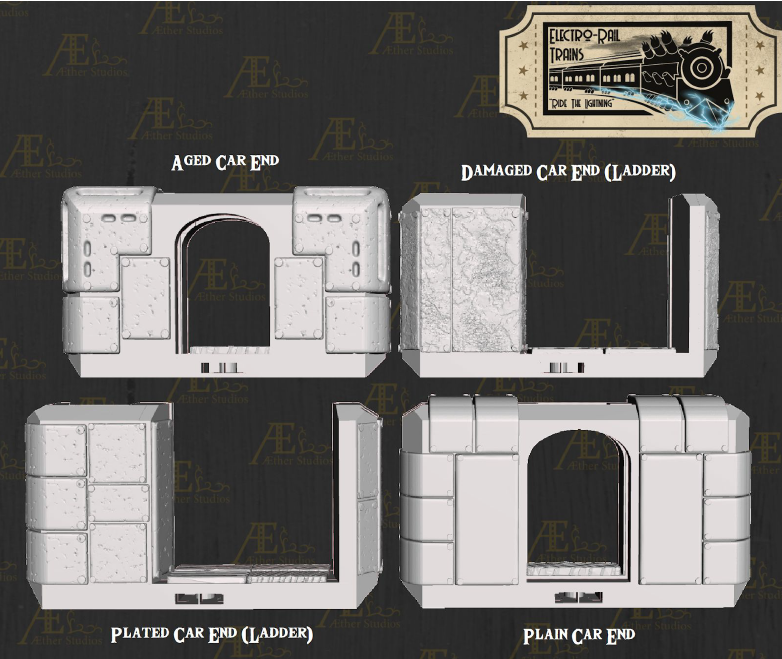 Electro Rail Fairhaven Part 1 - Pathfinder - Dungeons & Dragons - RPG - Tabletop-Terrain - 28 mm / 1"- Aether Studios