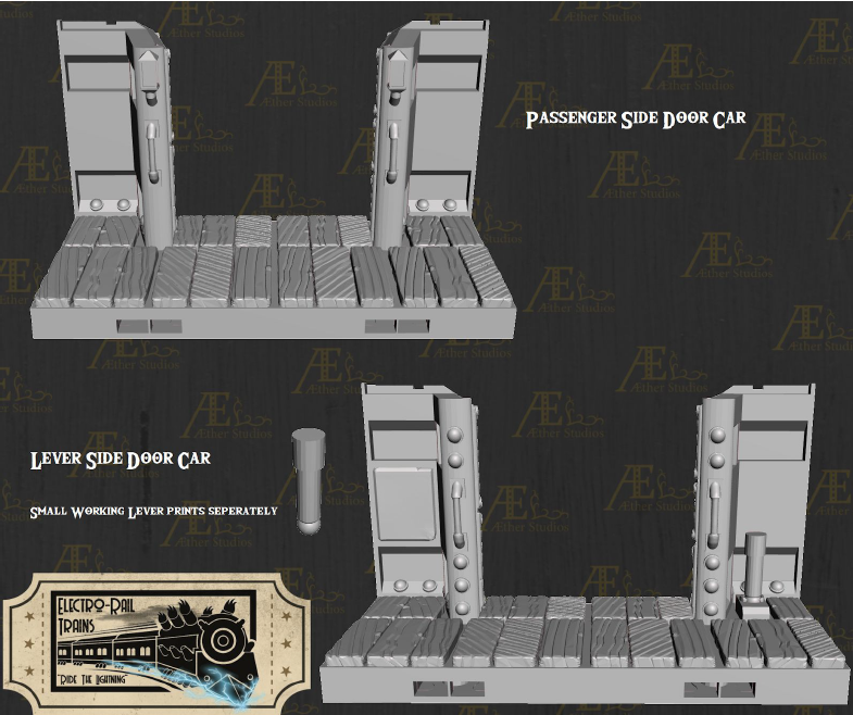 Electro Rail Fairhaven Part 1 - Pathfinder - Dungeons & Dragons - RPG - Tabletop-Terrain - 28 mm / 1"- Aether Studios