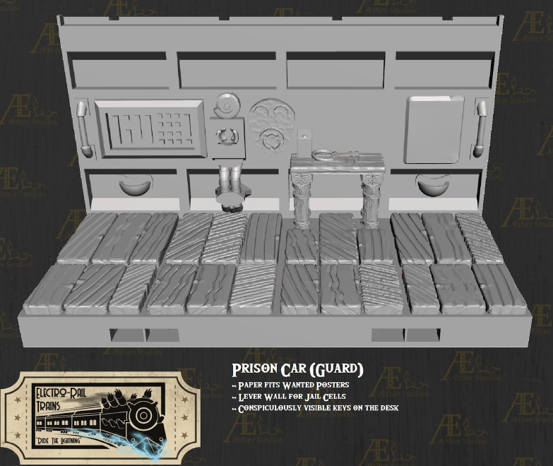 Electro Rail Fairhaven Part 2 - Pathfinder - Dungeons & Dragons - RPG - Tabletop-Terrain - 28 mm / 1"- Aether Studios