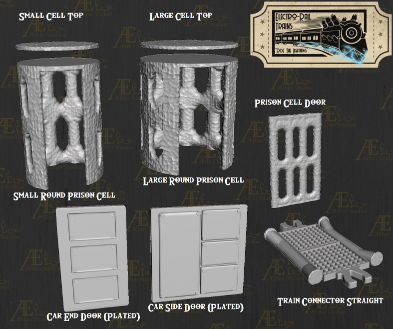 Electro Rail Fairhaven Part 2 - Pathfinder - Dungeons & Dragons - RPG - Tabletop-Terrain - 28 mm / 1"- Aether Studios