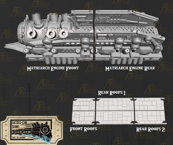 Electro Rail Vrai Foundry Part 1 - Pathfinder - Dungeons & Dragons - RPG - Tabletop-Terrain - 28 mm / 1"- Aether Studios