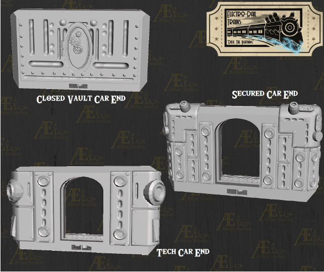 Electro Rail Clan Onasan Line Part 1 - Pathfinder - Dungeons & Dragons - RPG - Tabletop-Terrain - 28 mm / 1"- Aether Studios