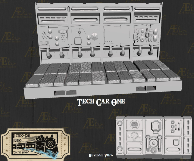 Electro Rail Clan Onasan Line Part 2 - Pathfinder - Dungeons & Dragons - RPG - Tabletop-Terrain - 28 mm / 1"- Aether Studios