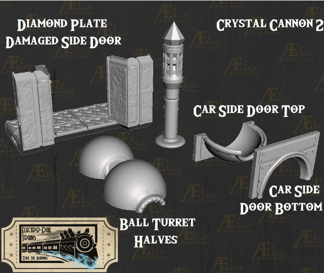 Electro Rail Clan Onasan Line Part 3 - Pathfinder - Dungeons & Dragons - RPG - Tabletop-Terrain - 28 mm / 1"- Aether Studios