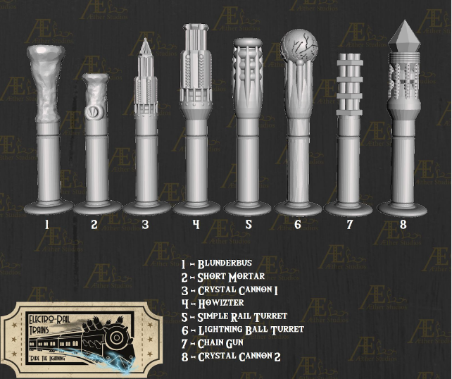 Electro Rail Clan Onasan Line Part 3 - Pathfinder - Dungeons & Dragons - RPG - Tabletop-Terrain - 28 mm / 1"- Aether Studios