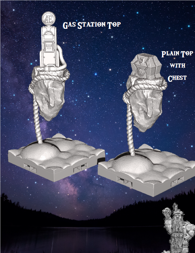 Floating Rocks - Pathfinder - Dungeons & Dragons - RPG - Tabletop-Terrain - 28 mm / 1"- Aether Studios