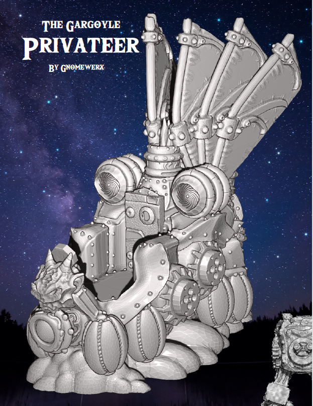 Gargoyle Privaters - Pathfinder - Dungeons & Dragons - RPG - Tabletop-Terrain - 28 mm / 1"- Aether Studios