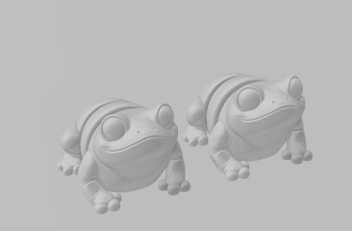 Articulated Tiny Butt Frog - Keychain - Desk Ornament - ZOU3D