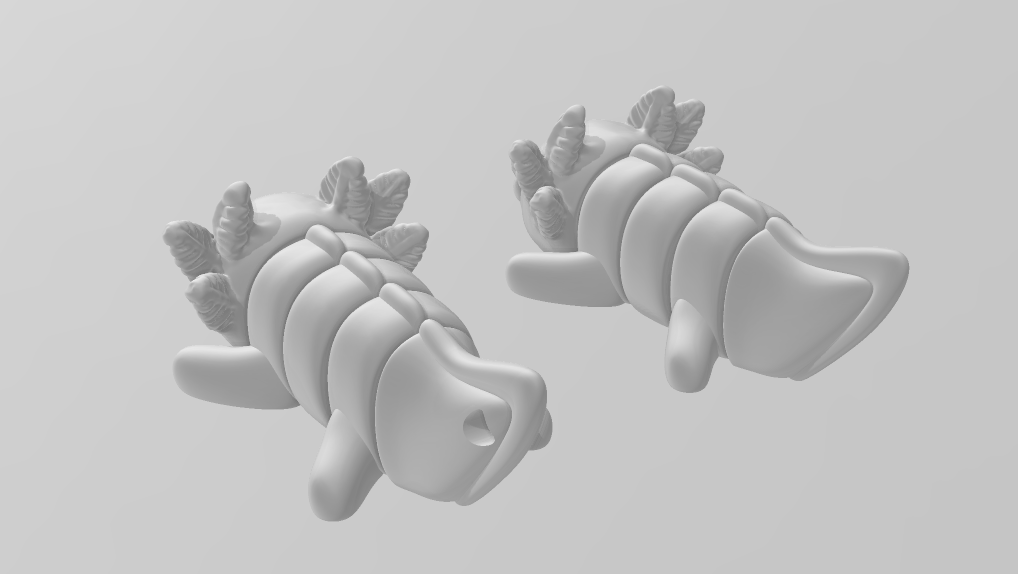 Baby Axolotl - Keychain - Desk Ornament - ZOU3D