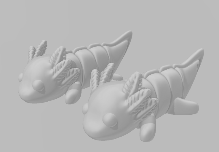 Baby Axolotl - Keychain - Desk Ornament - ZOU3D