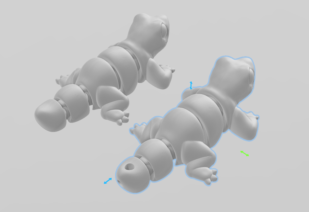 Baby Lizard - Keychain - Desk Ornament - ZOU3D