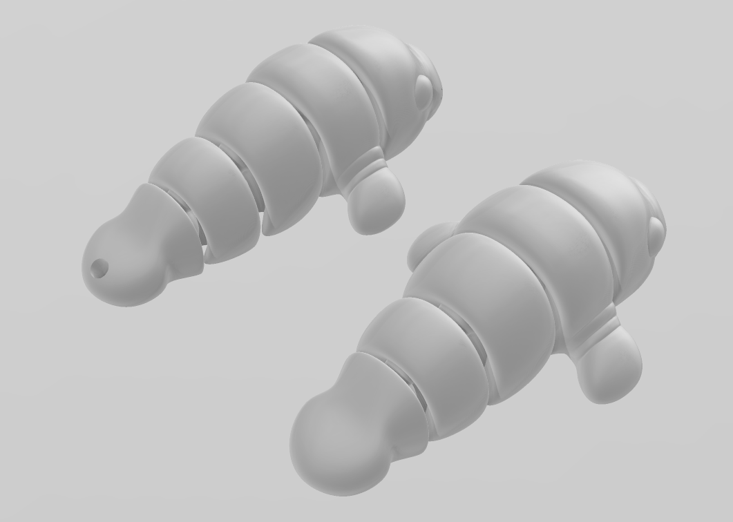 Baby Manatee - Keychain - Desk Ornament - ZOU3D