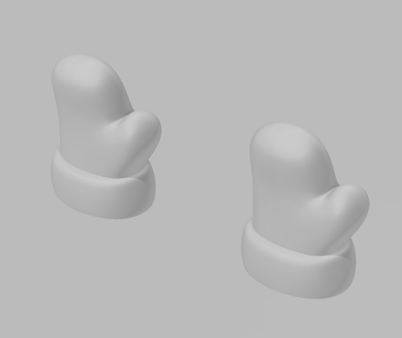 Christmas Gloves - Keychain - Desk Ornament - ZOU3D