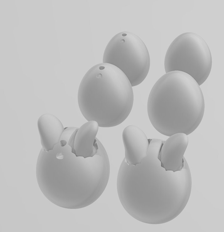 Easter Egg - Articulated - Keychain - Desk Ornament - ZOU3D