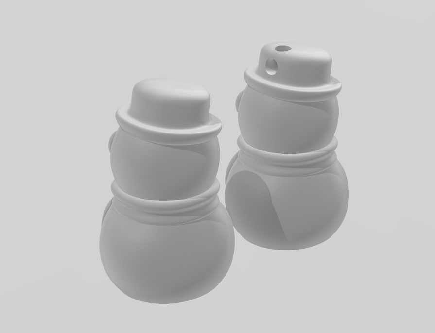 Snowman Sculpture - Articulated - Keychain - Desk Ornament - ZOU3D