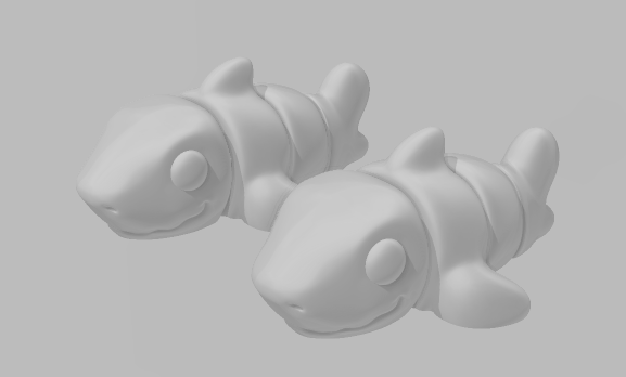 Tiny Baby Shark - Articulated - Keychain - Desk Ornament - ZOU3D