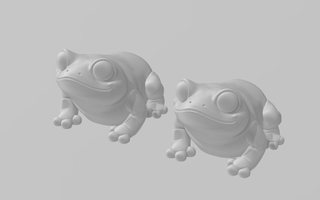 Tiny Butt Frog - Articulated - Keychain - Desk Ornament - ZOU3D