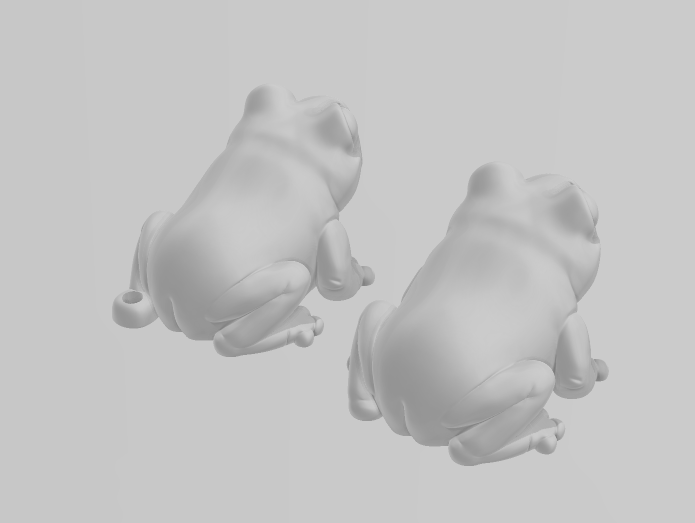 Tiny Butt Frog - Articulated - Keychain - Desk Ornament - ZOU3D