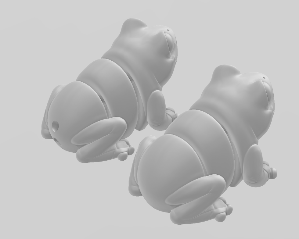 Tiny Frog - Articulated - Keychain - Desk Ornament - ZOU3D