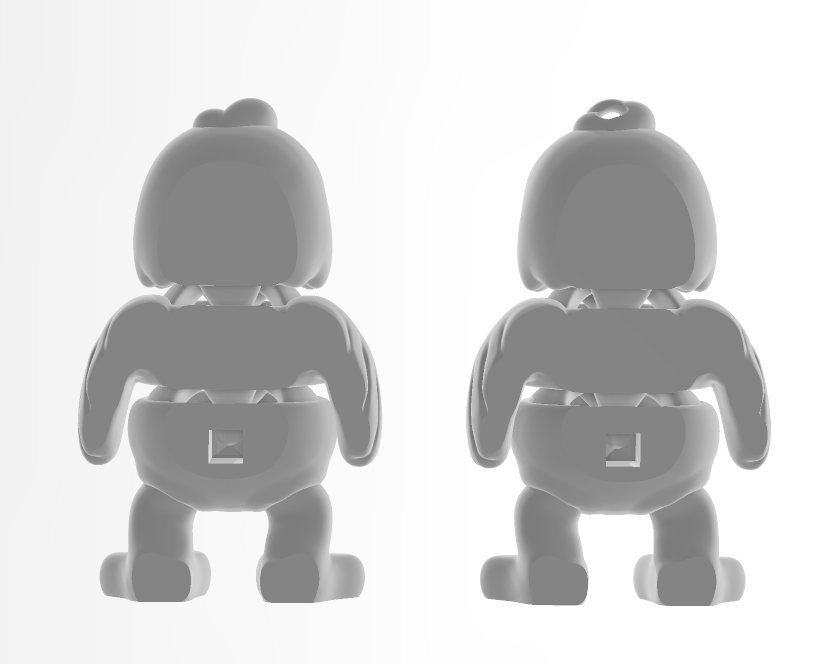 Tiny Turkey - Articulated - Keychain - Desk Ornament - ZOU3D