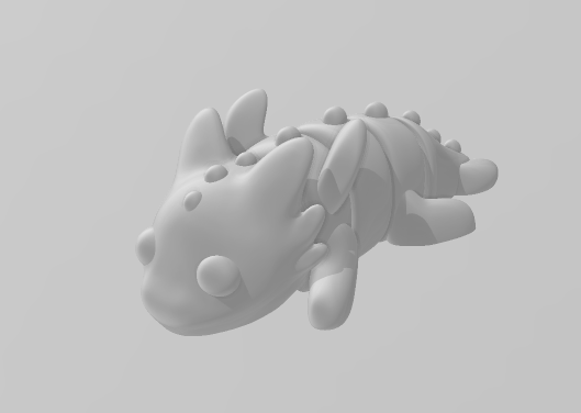 Baby Dragon - Articulated - Keychain - Desk Ornament - ZOU3D