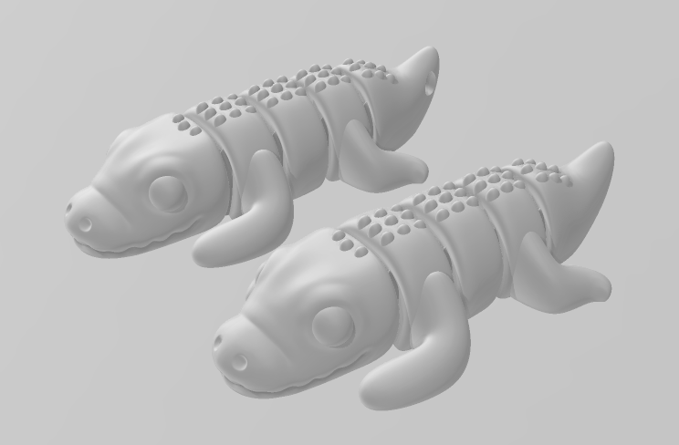 Baby Crocodile - Articulated - Keychain - Desk Ornament - ZOU3D