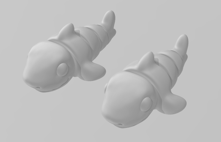 Baby Shark - Articulated - Keychain - Desk Ornament - ZOU3D