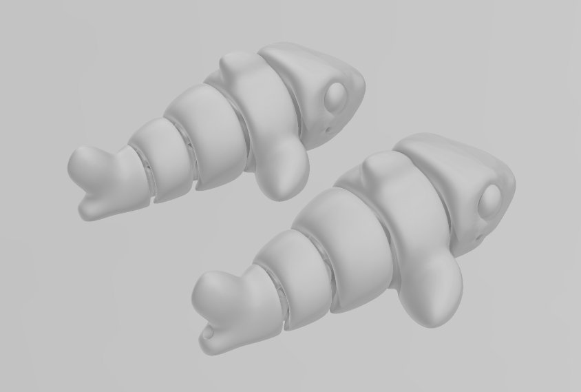 Baby Shark - Articulated - Keychain - Desk Ornament - ZOU3D