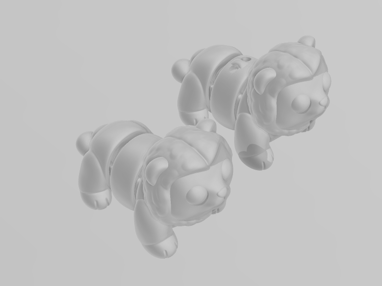 Articulated Baby Lion - Articulated - Keychain - Desk Ornament - ZOU3D