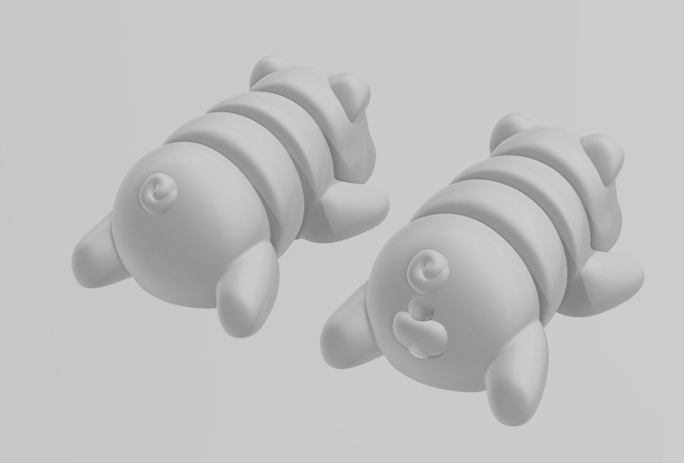 Articulated Baby Pig - Articulated - Keychain - Desk Ornament - ZOU3D