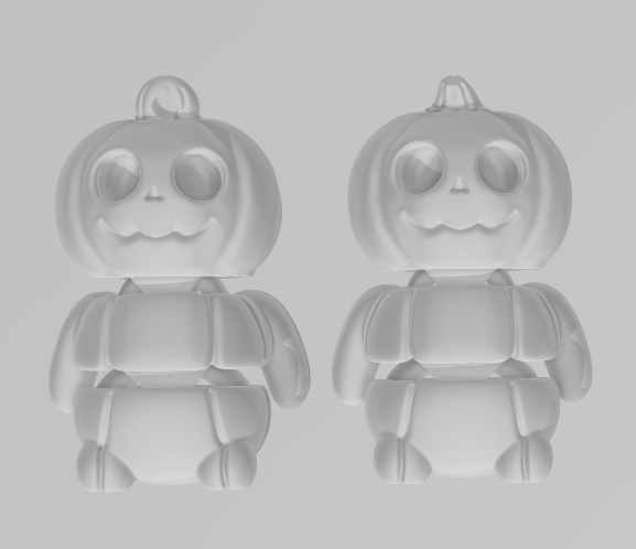 Articulated Tiny Pumpkin - Articulated - Keychain - Desk Ornament - ZOU3D