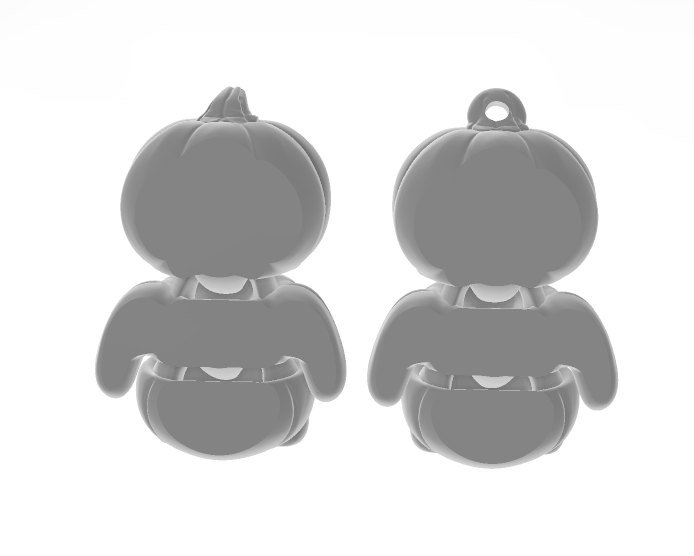 Articulated Tiny Pumpkin - Articulated - Keychain - Desk Ornament - ZOU3D