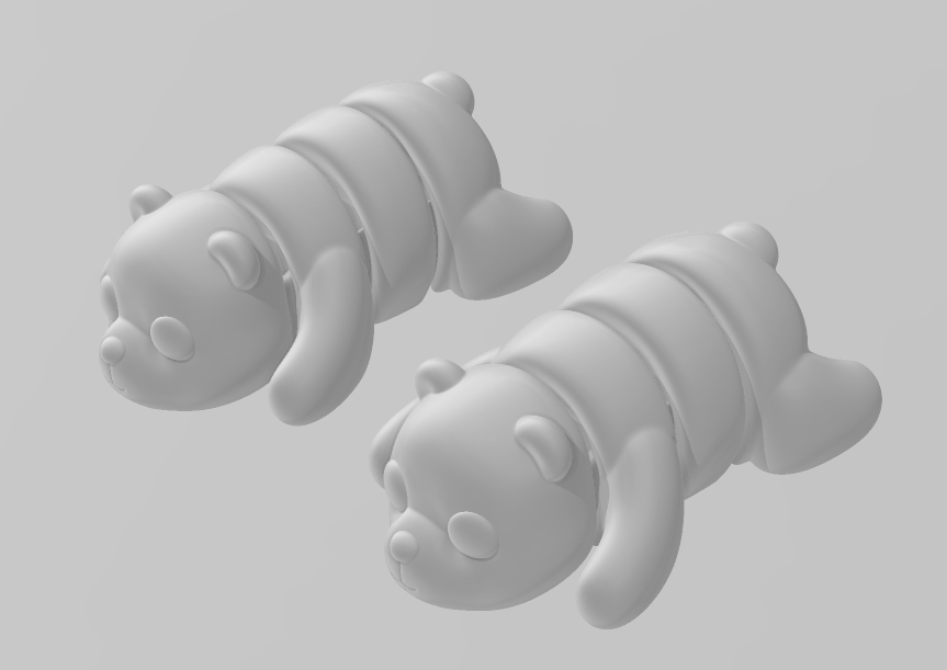 Baby Bear - Articulated - Keychain - Desk Ornament - ZOU3D