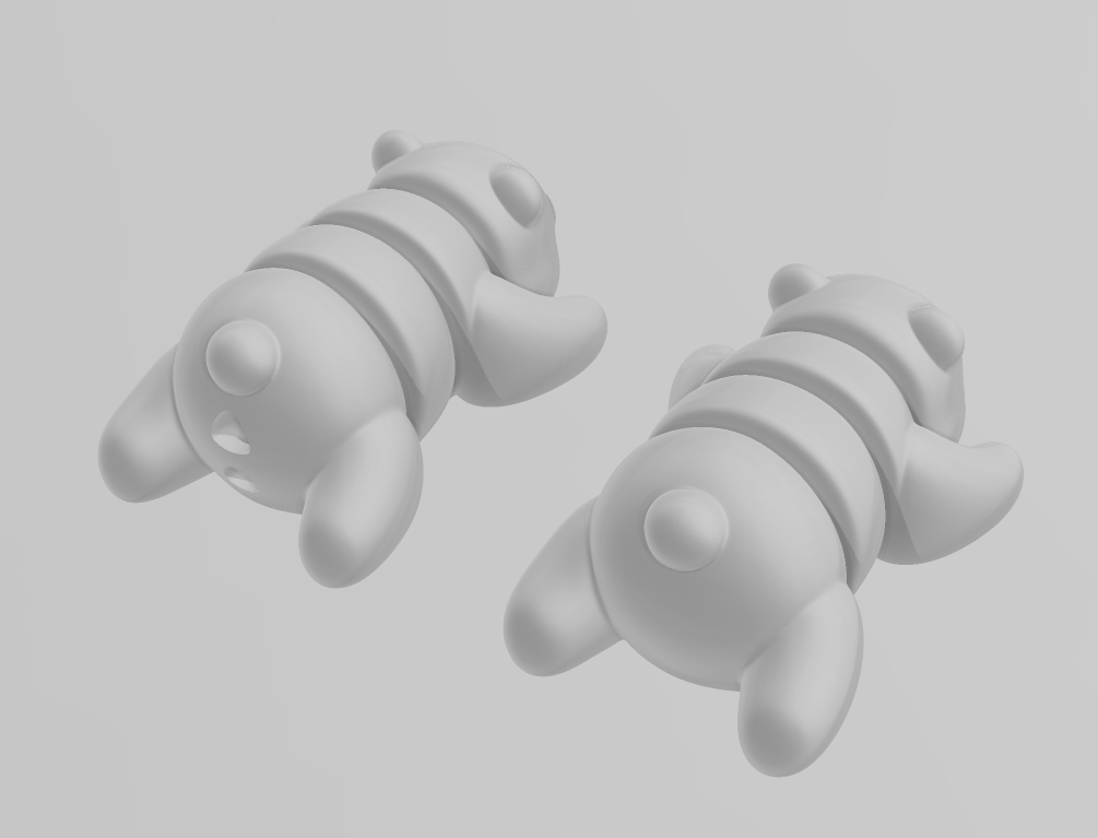 Baby Bear - Articulated - Keychain - Desk Ornament - ZOU3D