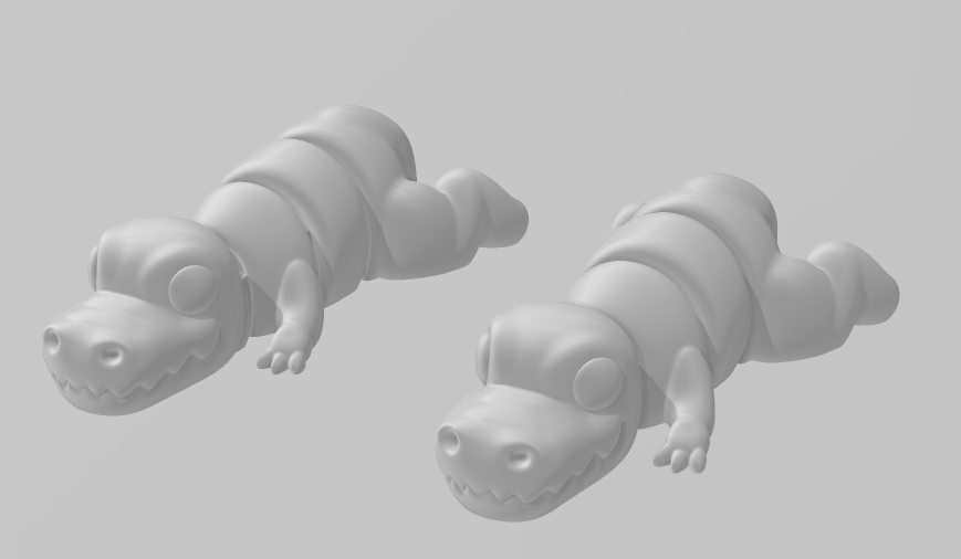 Baby T-Rex - Articulated - Keychain - Desk Ornament - ZOU3D