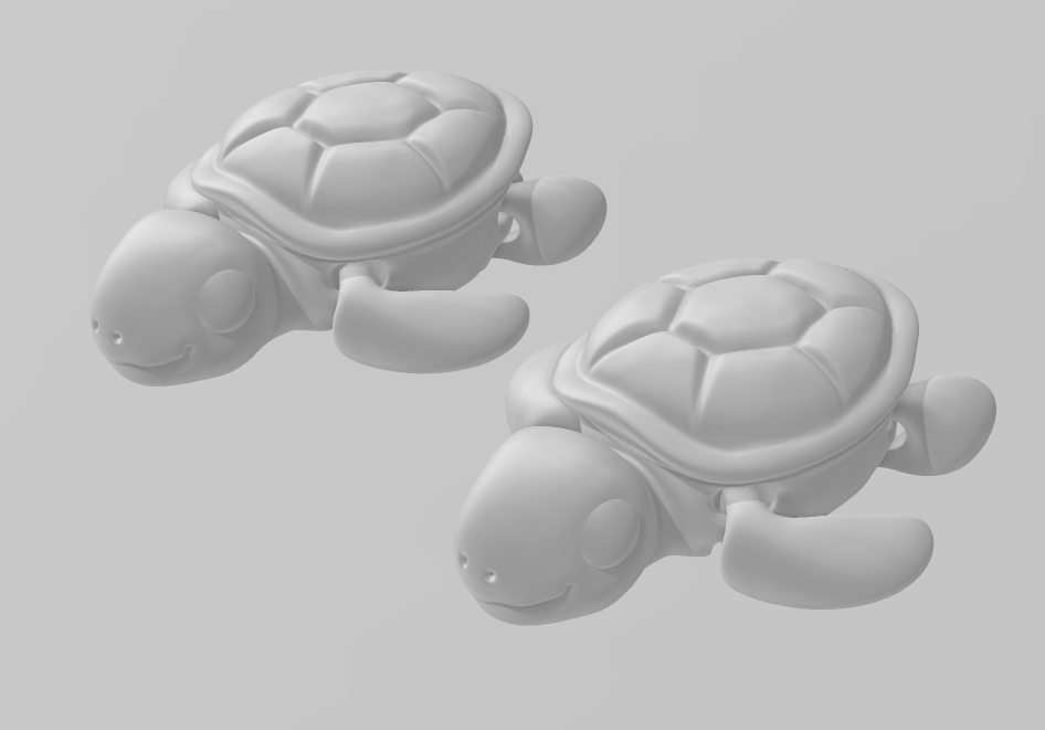 Baby Turtle - Articulated - Keychain - Desk Ornament - ZOU3D